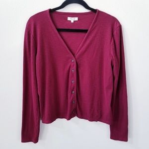 Madewell | Maroon button cardigan size medium